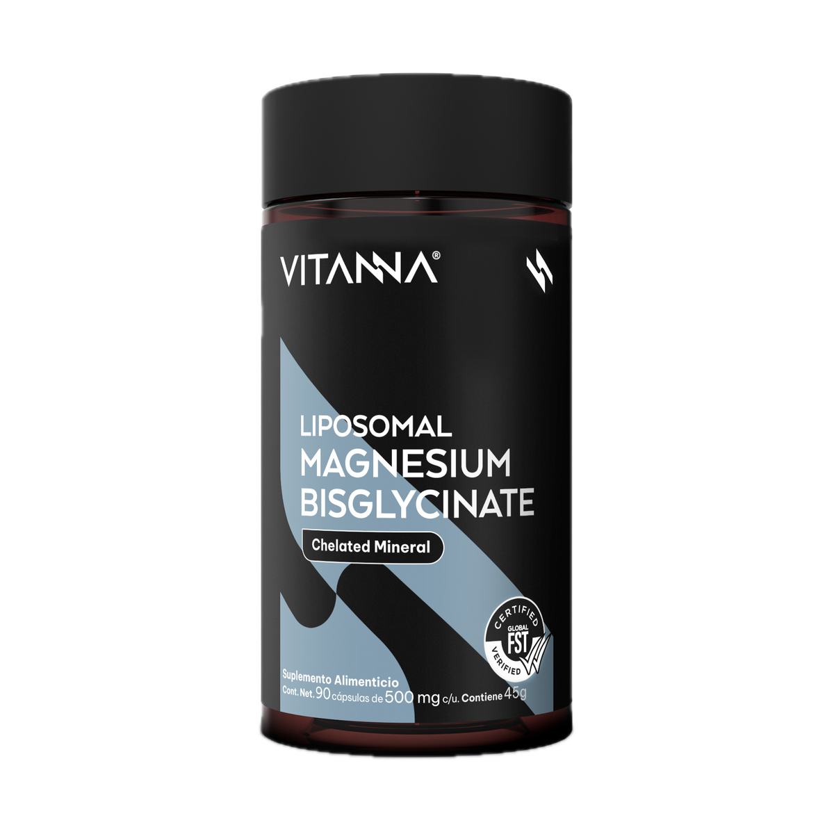 Bisglicinato de magnesio liposomal 500 mg Vitanna, frente del envase