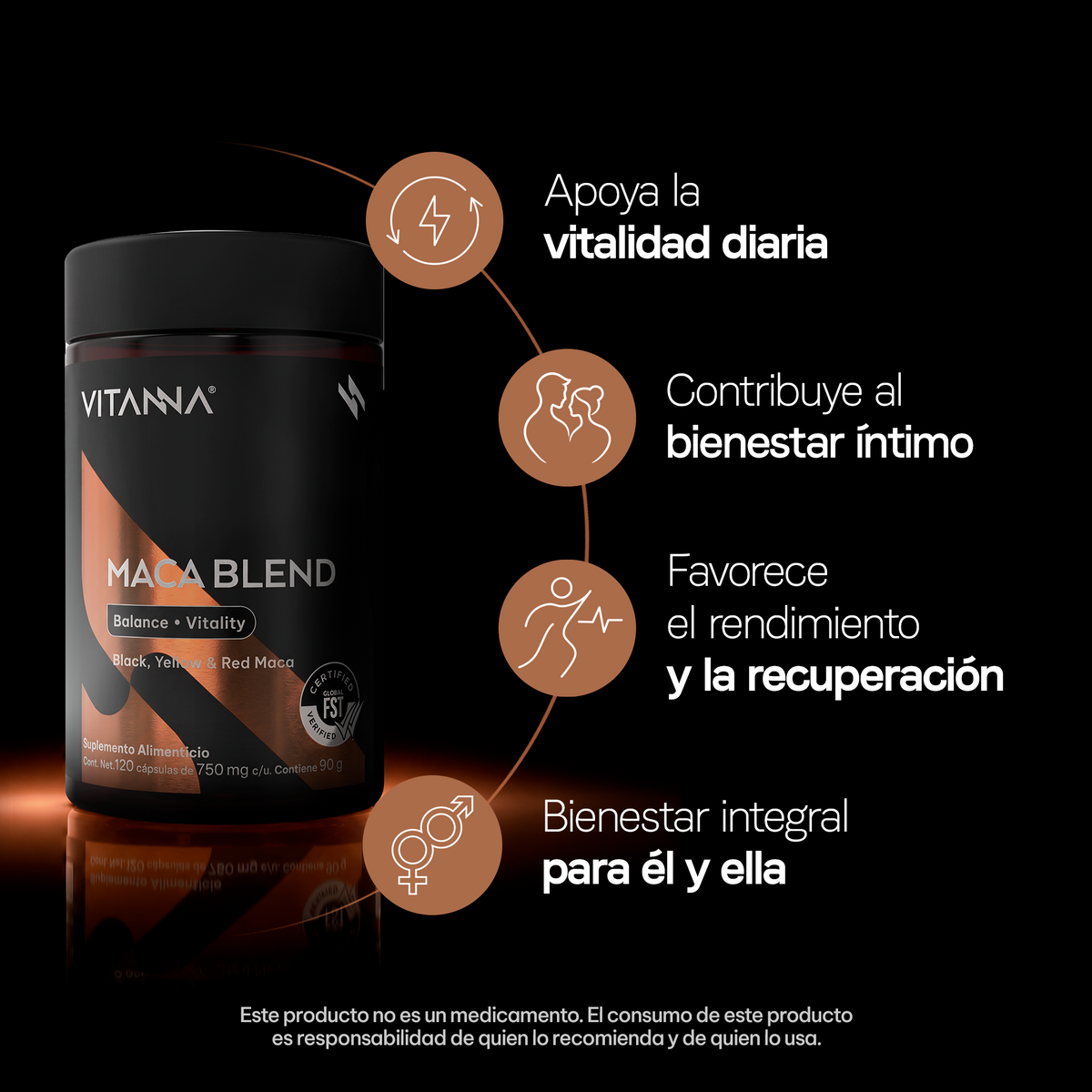 Maca Blend Vitanna: apoya la vitalidad diaria, bienestar integral para él y ella