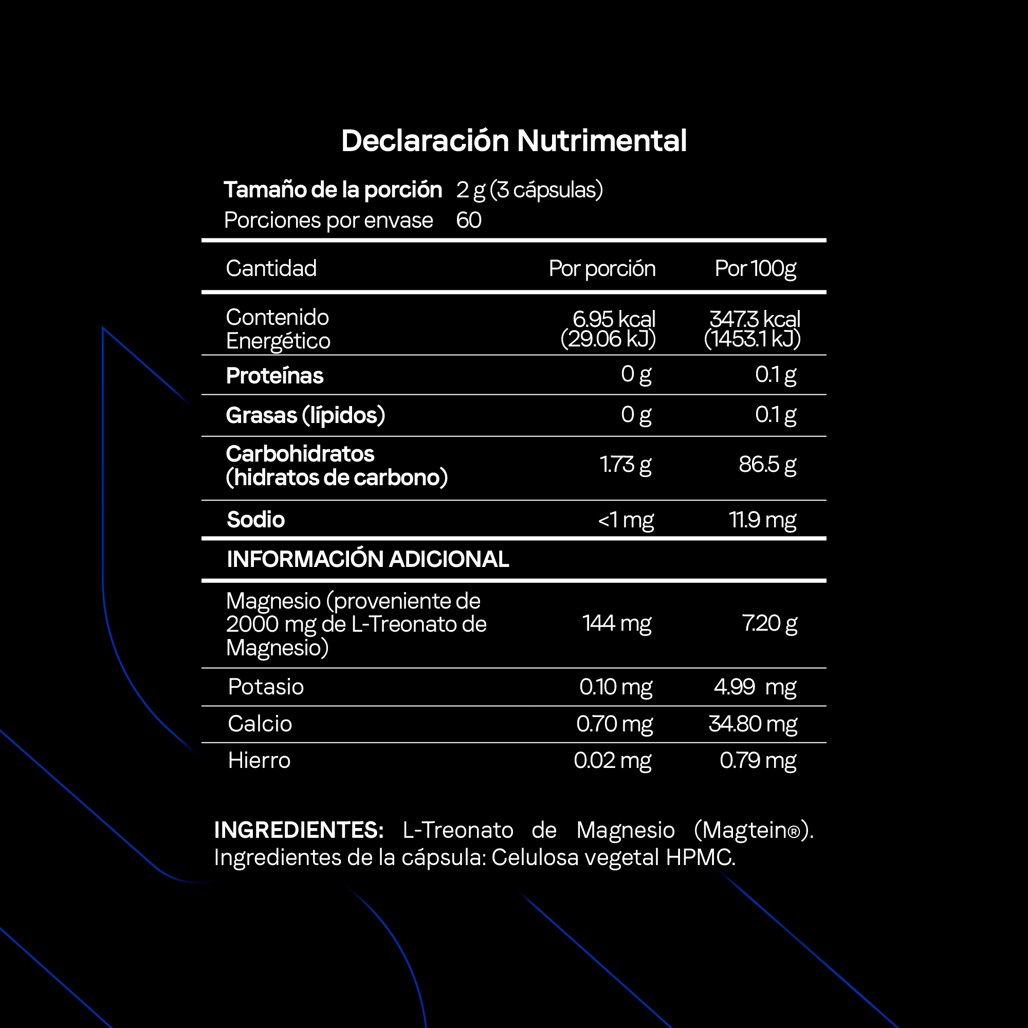 Magnesio L-Treonato Magtein® | Magnesio de Alta Absorción | Apoyo Cognitivo y Bienestar Mental