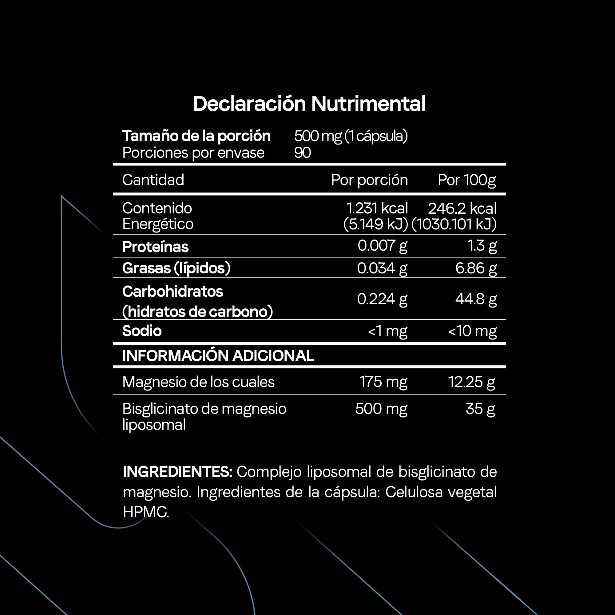 Bisglicinato de Magnesio 500 mg | Fórmula con Tecnología Liposomal
