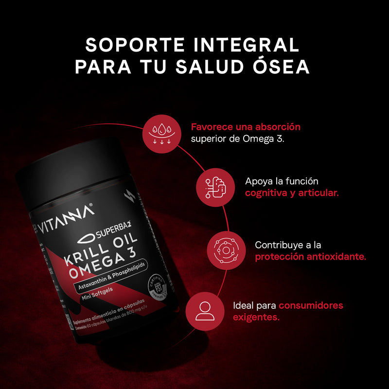 Krill Oil Vitanna - Beneficios omega-3 biodisponibilidad y astaxantina natural