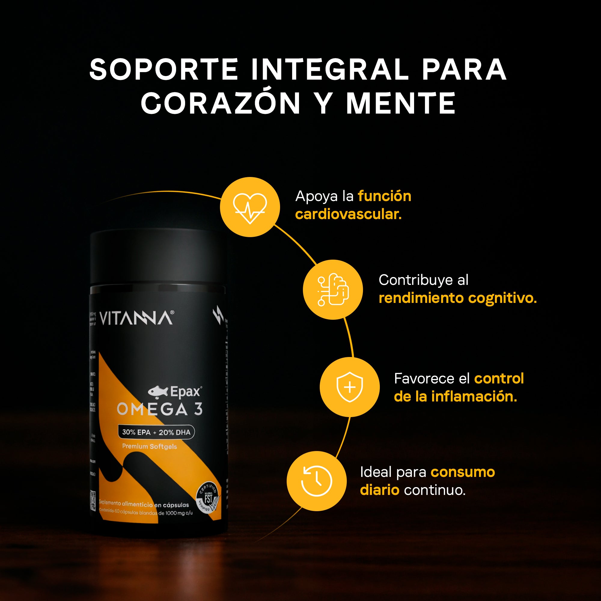 Omega 3 | Aceite De Salmón Noruego Premium Ultra Concentrado | 600 mg EPA y 400 Mg DHA