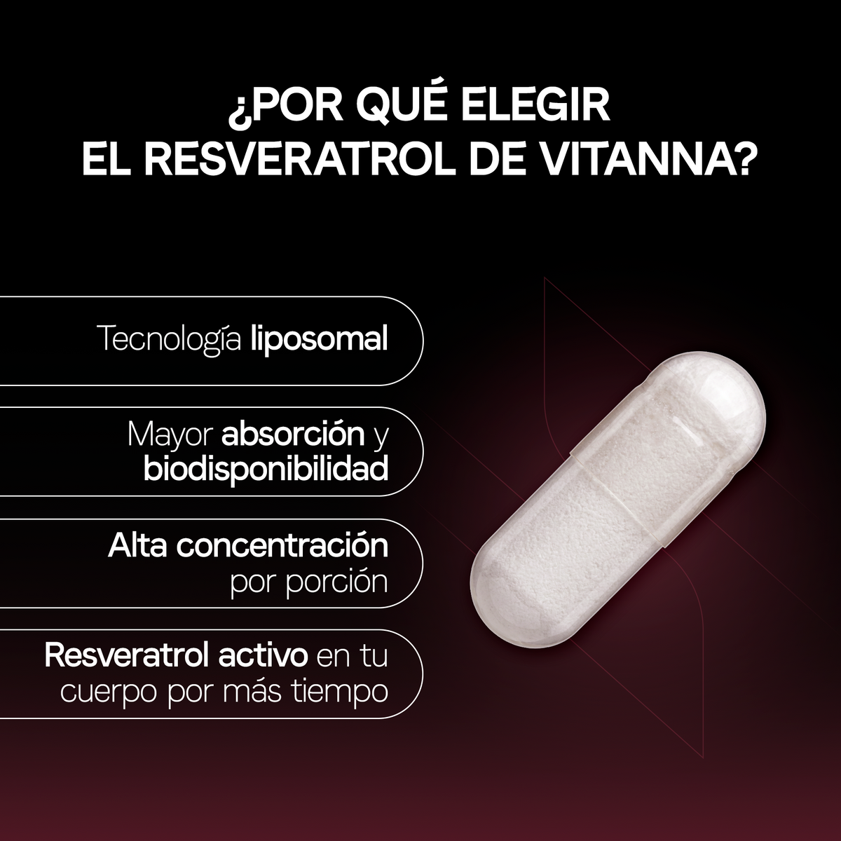 Diferenciadores de resveratrol liposomal 500 mg