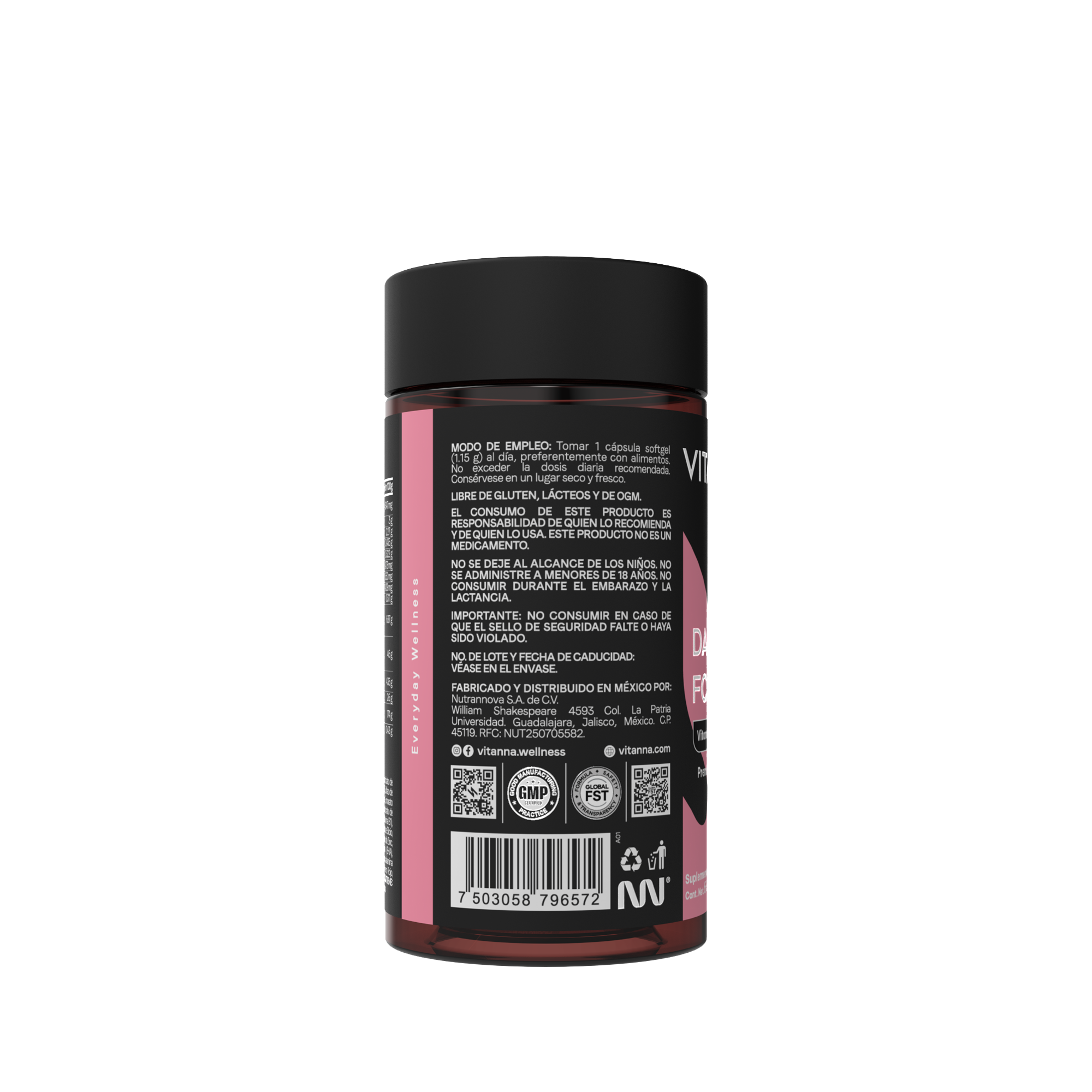 Multivitamínico para Mujer con CoQ10, Biotina, Ácido Hialurónico y Omega 3