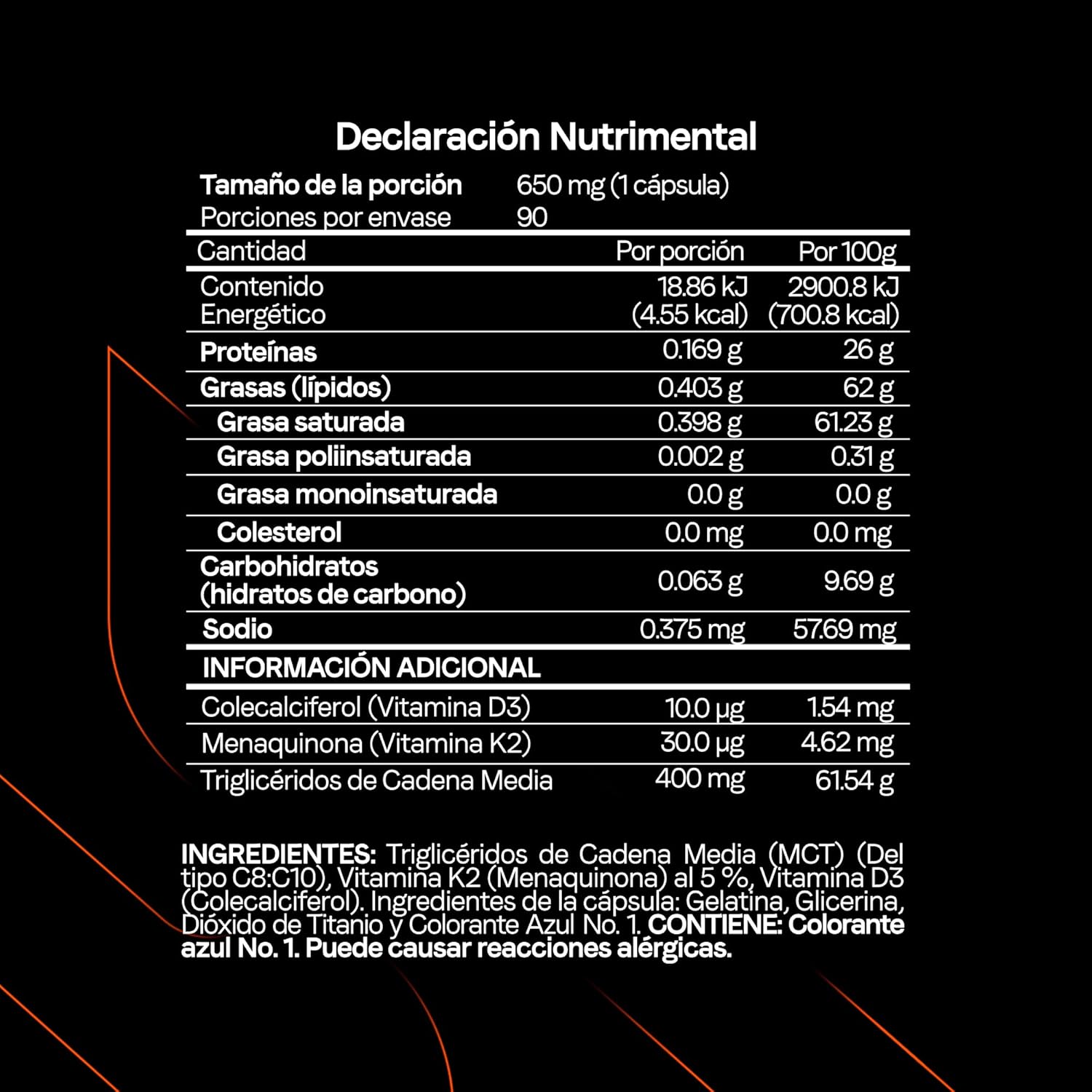 Vitamina D3 más K2 con MCT Oil