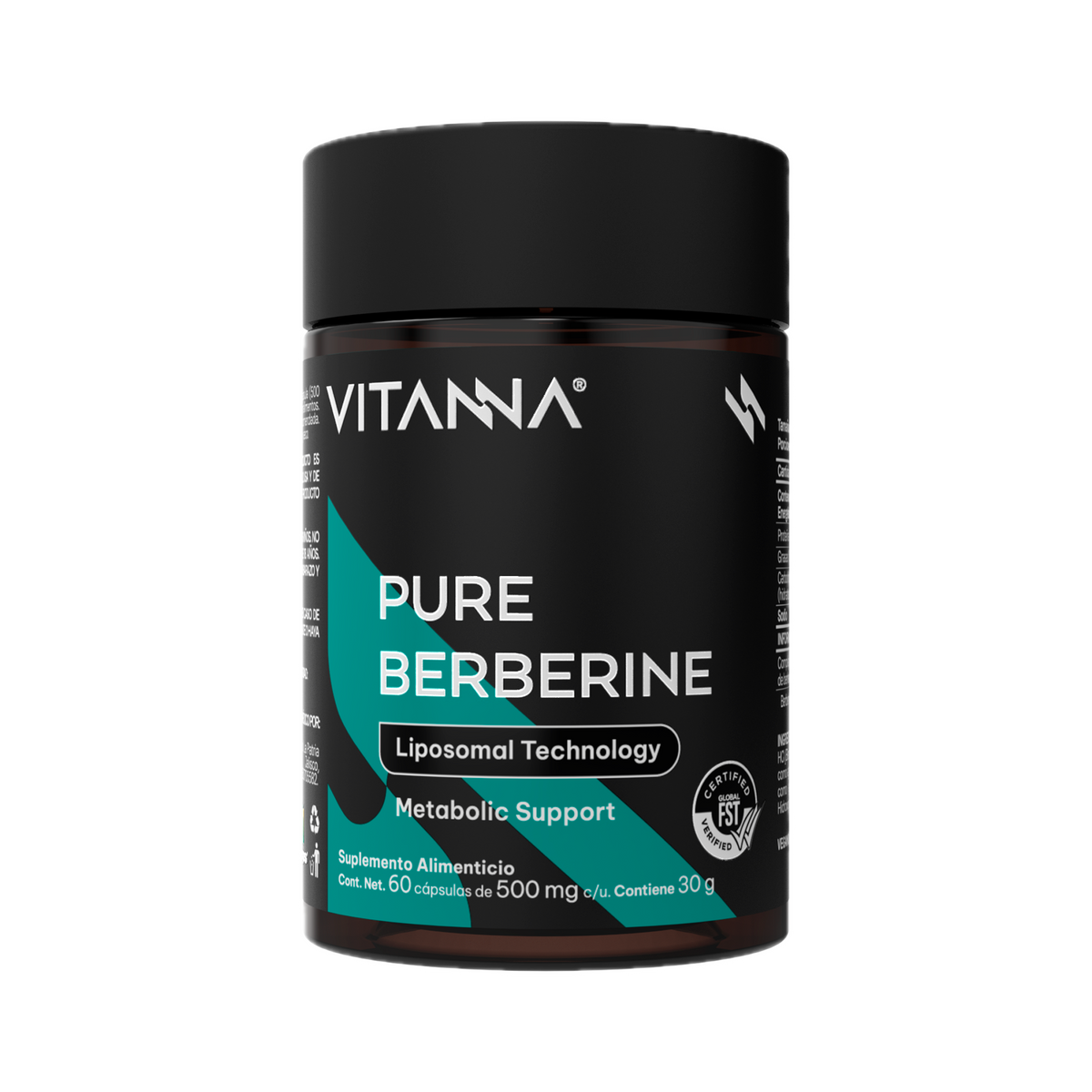 Berberina Liposomal 500 mg | Alta Absorción Verificado | Origen Botánico | Bienestar Metabólico | 60 Cápsulas 2 Meses