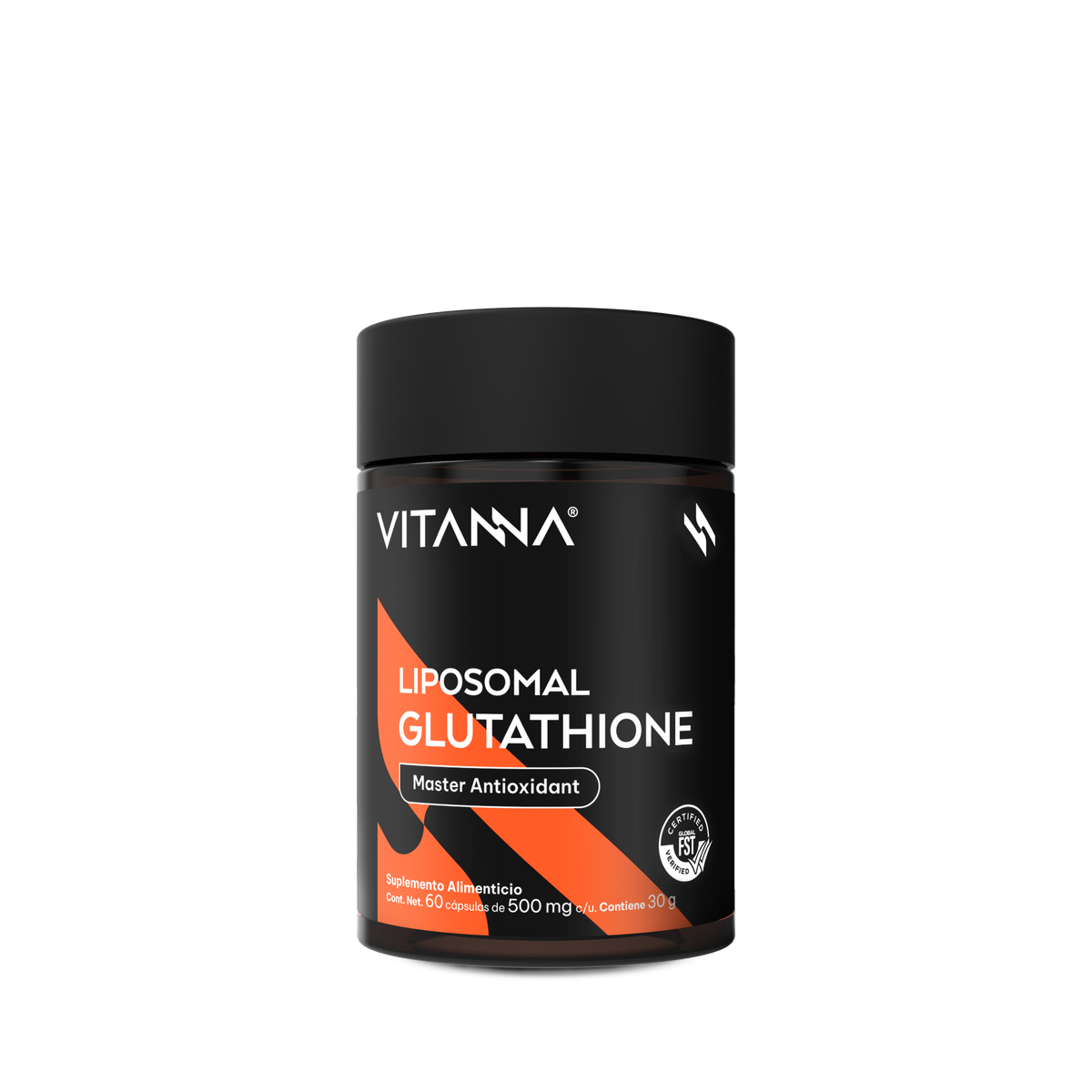 Glutatión Liposomal 500 mg | 200 mg de L-Glutatión por Cápsula | Certificado FST | Antioxidante Celular | 60 Cápsulas | 2 Meses