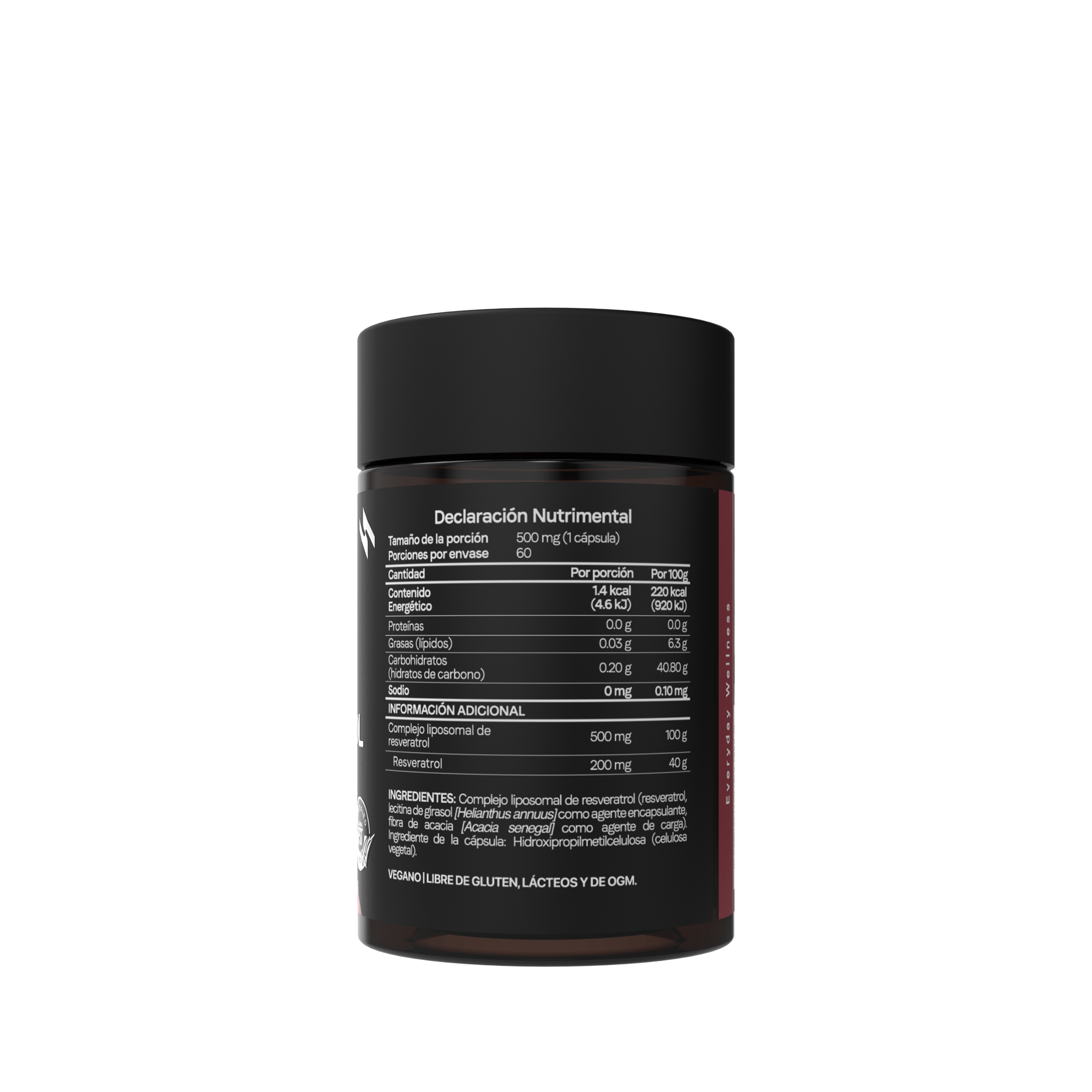 Resveratrol Liposomal con Trans-Resveratrol Antioxidante en Cápsulas