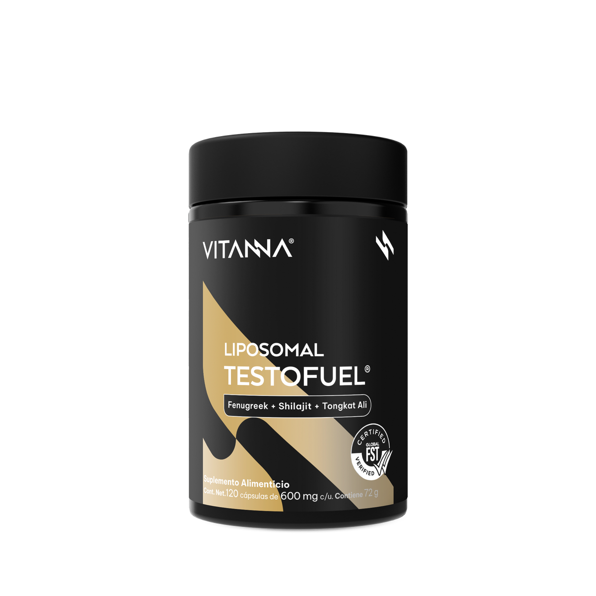Testolift Fórmula de Energía y Vitalidad con Shilajit, Zinc | Certificado FST | 120 Cápsulas Veganas | 2 Meses