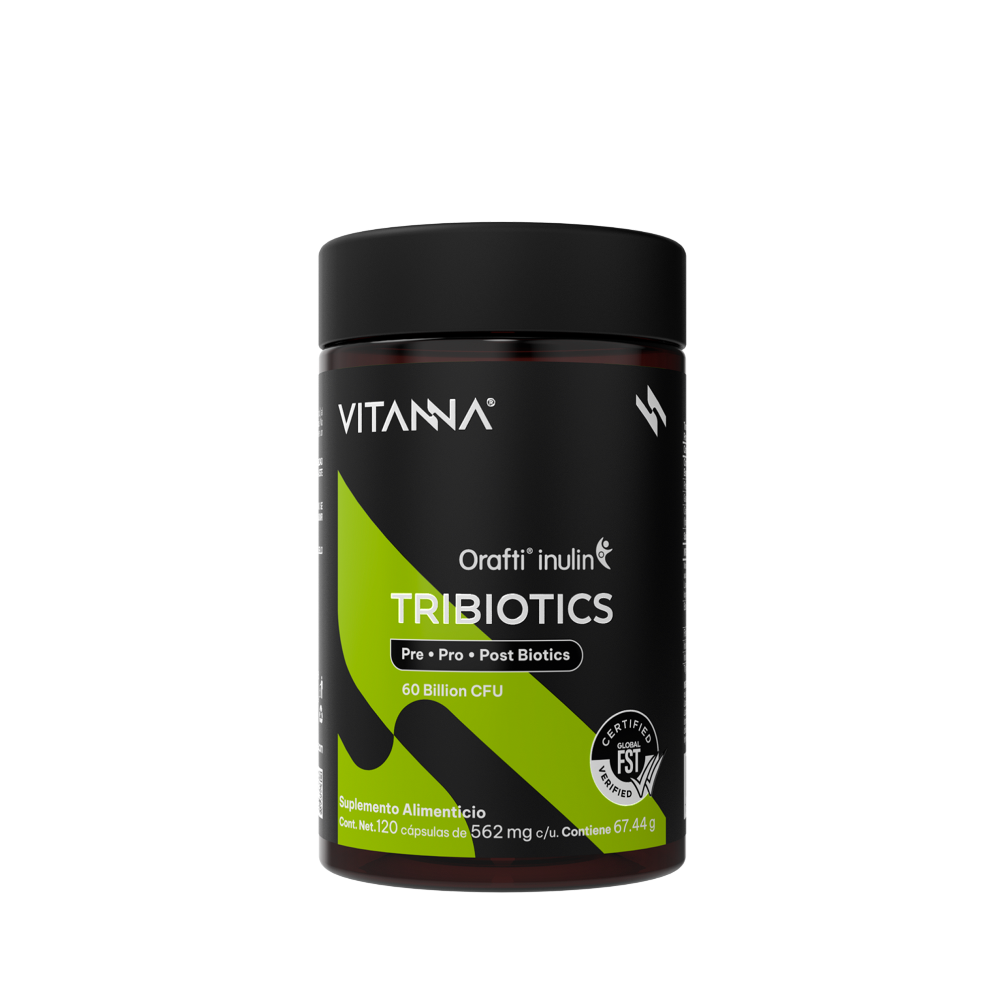 Tribiotics Probióticos, Prebióticos y Posbióticos | 60 Mil Millones de UFC | Fórmula 3 en 1 con 11 Cepas | Certificado FST | Equilibrio Intestinal | 120 Cápsulas | 2 Meses