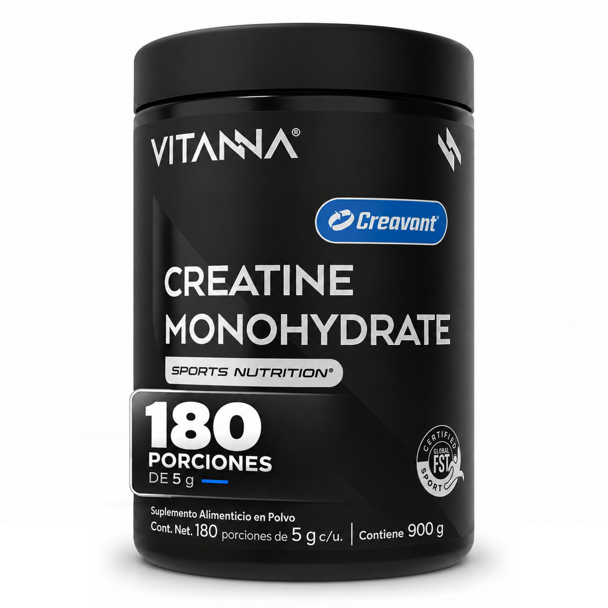 Creatina Monohidratada Creavant® en Polvo Sin Sabor | Alta Pureza | Certificado FST Sport | Apoyo Muscular y Rendimiento Deportivo