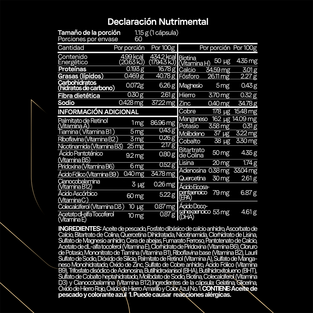 Multivitamínico para Hombre en Softgel con Vitaminas A, Complejo B, C, D3 y Minerales