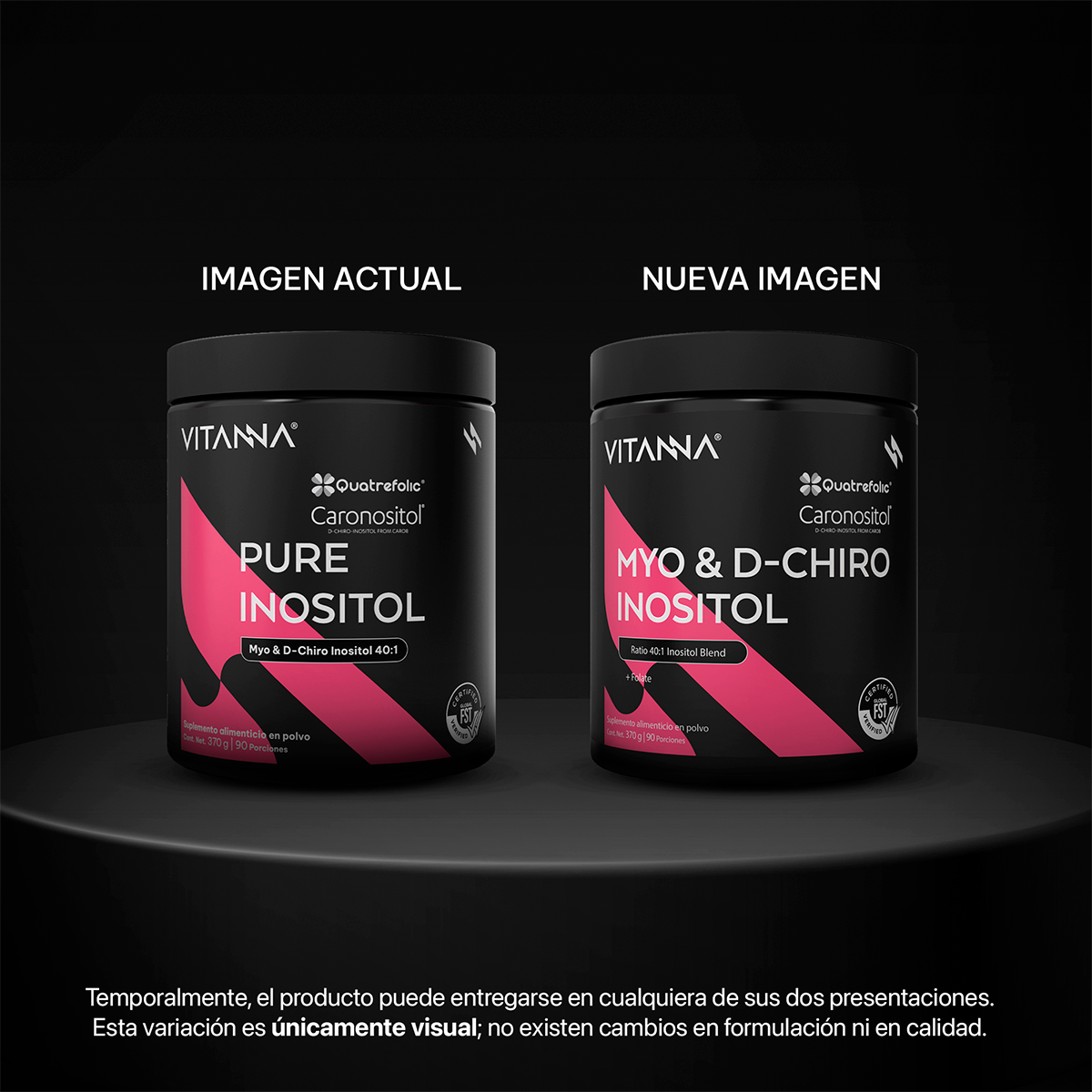 Inositol en Polvo Vitanna - Presentación frontal nueva imagen