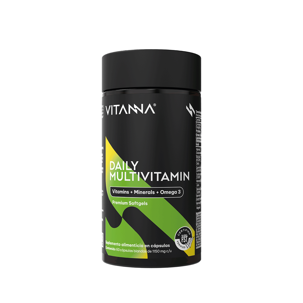 Multivitamínico Premium Con Omega 3 | Vitaminas, Minerales, Quercetina, Adenosina | Para Hombres Y Mujeres