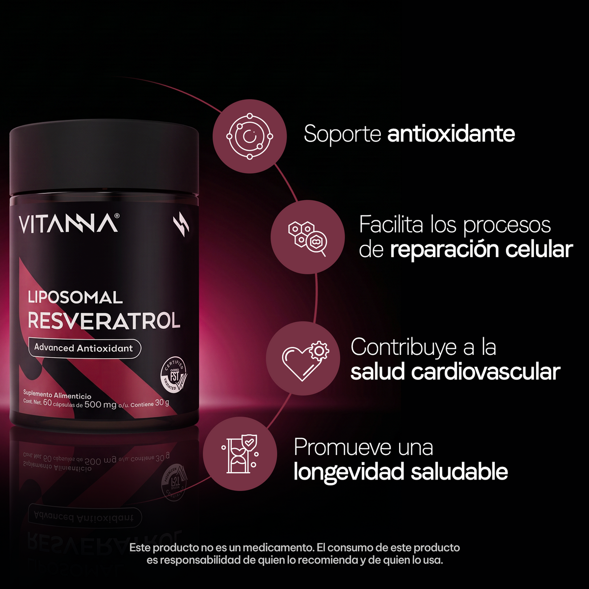 Beneficios de resveratrol liposomal 500 mg
