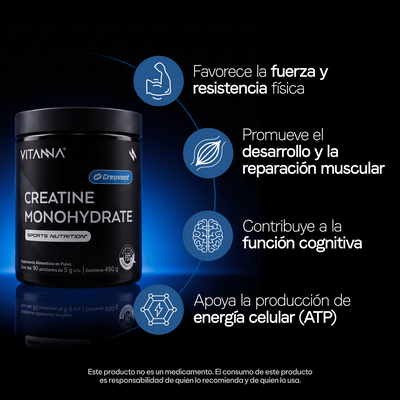 Creatina Monohidratada Creavant® en Polvo Sin Sabor | Alta Pureza | Certificado FST Sport | Apoyo Muscular y Rendimiento Deportivo