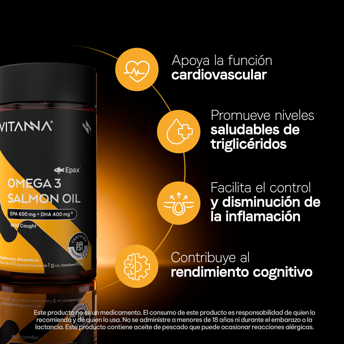 Omega 3 Aceite de Salmón Noruego Epax® | 600 mg EPA + 400 mg DHA por Porción