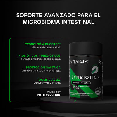 Synbiotic Plus Duocaps | Probióticos Y Prebióticos Premium Con Liberación Retardada