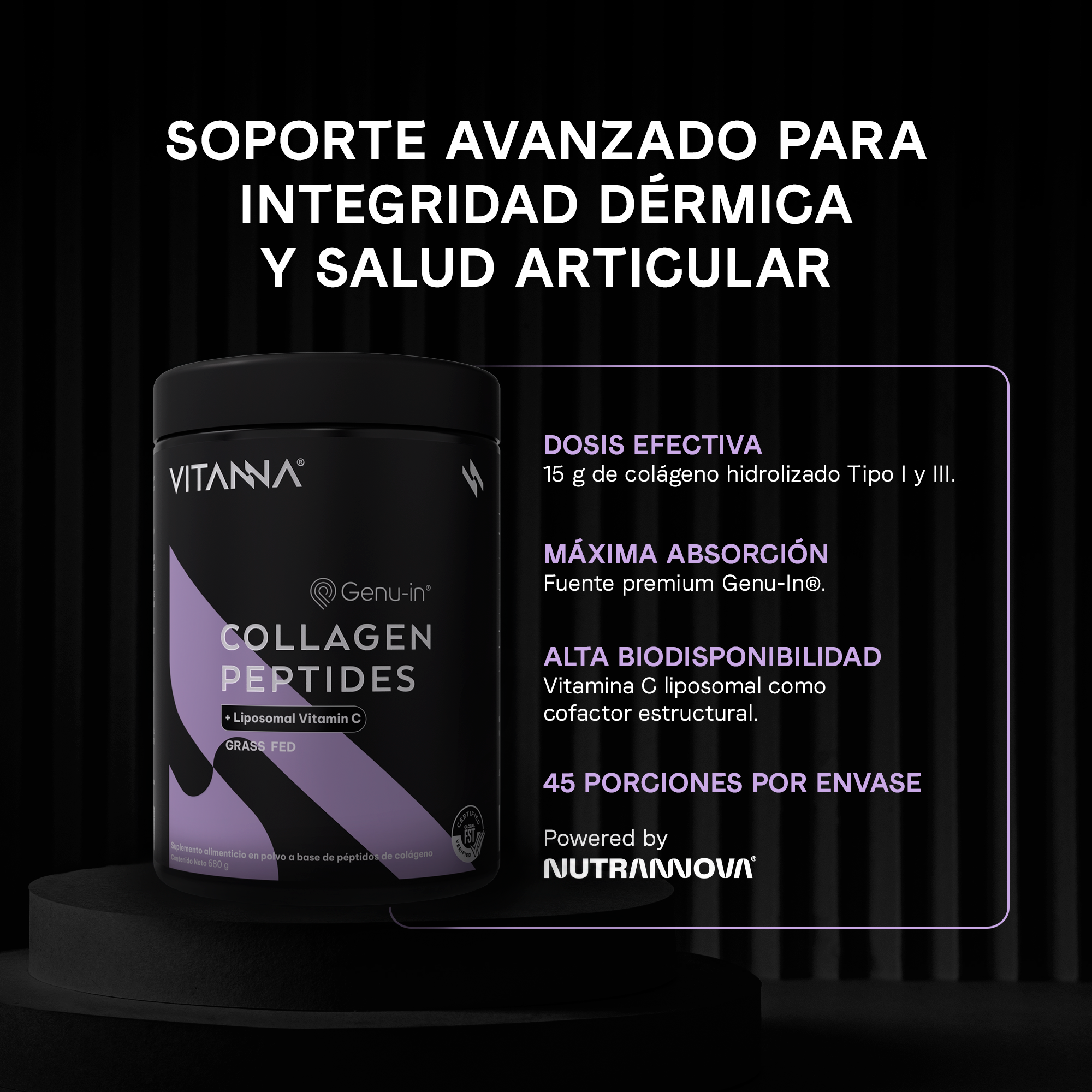 Colágeno Hidrolizado Vitanna - Diferenciadores sin gluten sin GMO sin lácteos