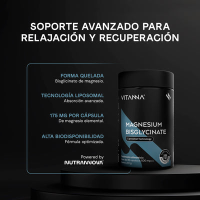 Bisglicinato de Magnesio 500 mg | Fórmula con Tecnología Liposomal