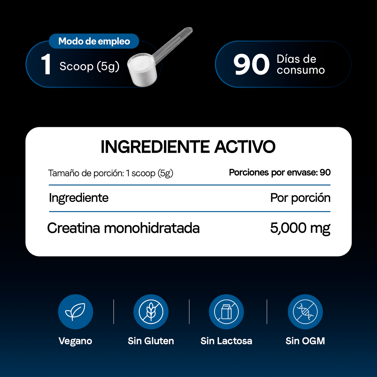 Creatina Monohidratada Creavant® en Polvo Sin Sabor | Alta Pureza | Certificado FST Sport | Apoyo Muscular y Rendimiento Deportivo