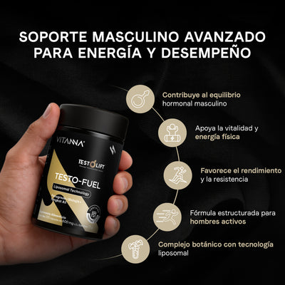TestoFuel Con Shilajit, Tongkat Ali Y Zinc Liposomal