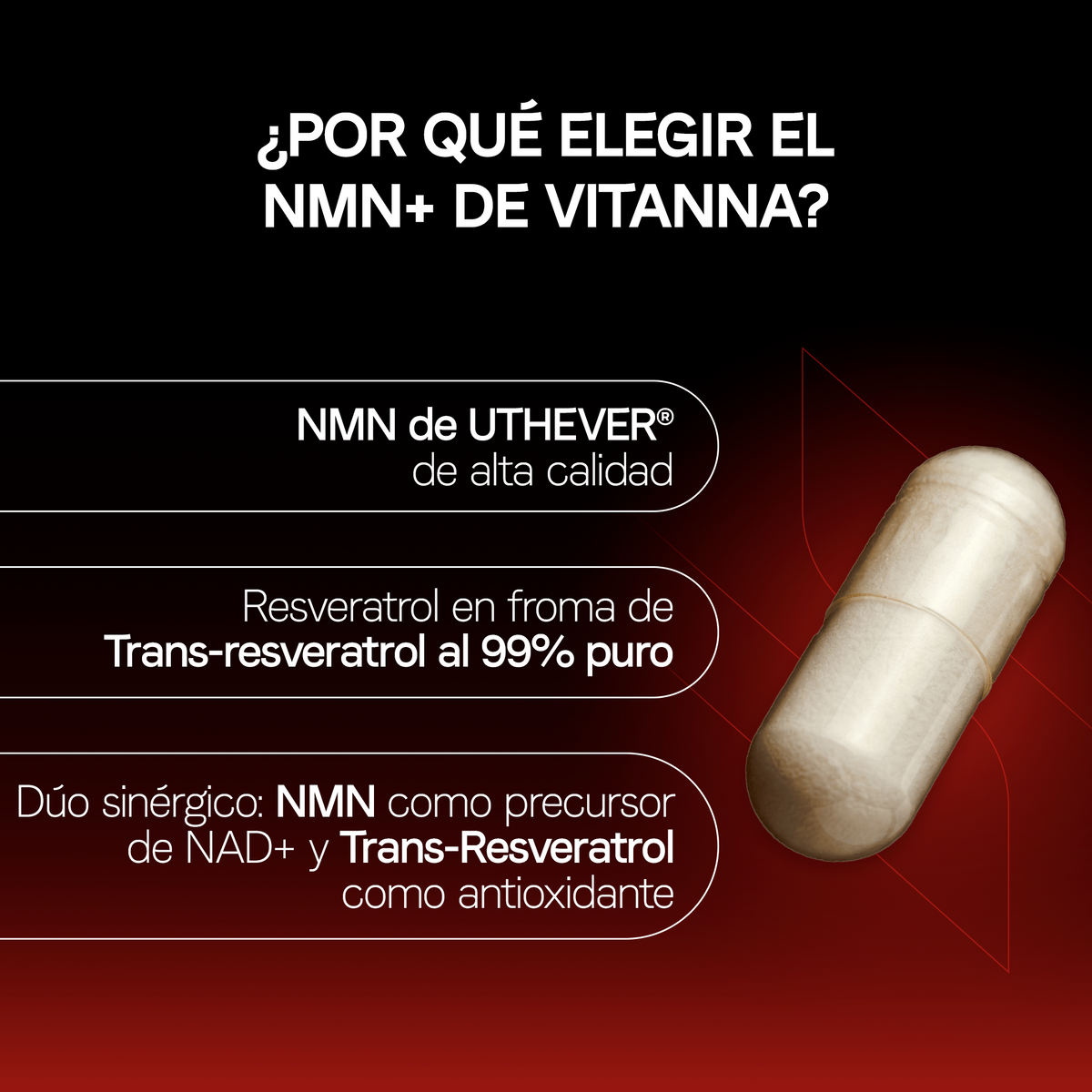 Diferenciadores de NMN + trans-resveratrol