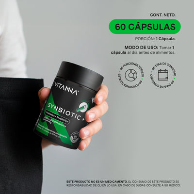 Synbiotic Plus Duocaps | Probióticos Y Prebióticos Premium Con Liberación Retardada