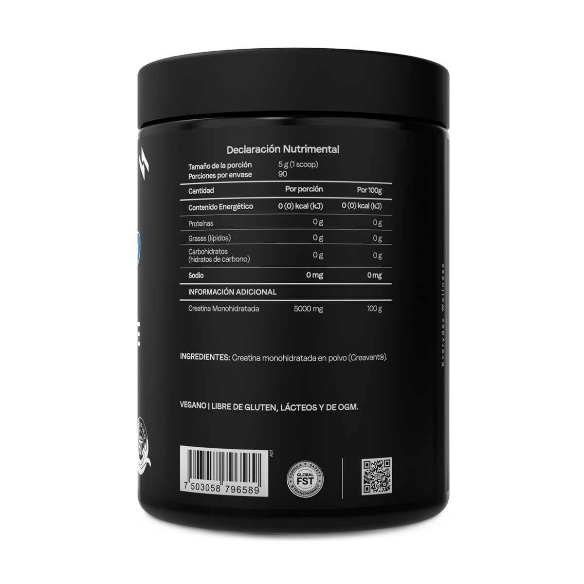 Creatina Monohidratada Creavant® en Polvo Sin Sabor | Alta Pureza | Certificado FST Sport | Apoyo Muscular y Rendimiento Deportivo