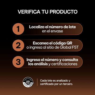 Certificación de calidad de Maca Blend Vitanna verificada por Global FST