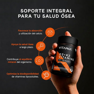 Vitamina D3 más K2 con MCT Oil