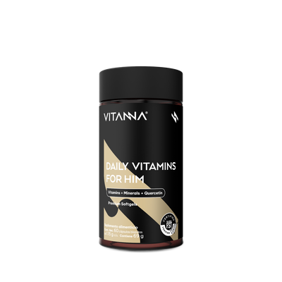 Multivitamínico para Hombre | Quercetina y Adenosina | Vitamina y Minerales | Certificado FST | Energía y Bienestar Diario | 60 Cápsulas | 2 Meses