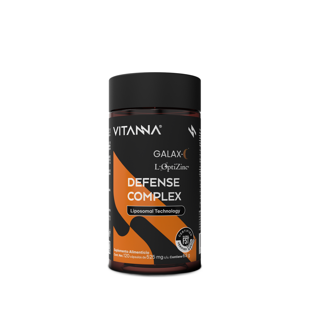Defense Complex NAC 500mg con Vitamina C Liposomal Galax-C Glutatión Reducido y Zinc OptiZinc Antioxidante 4 en 1 Verificado FST 120 Cápsulas 2 Meses