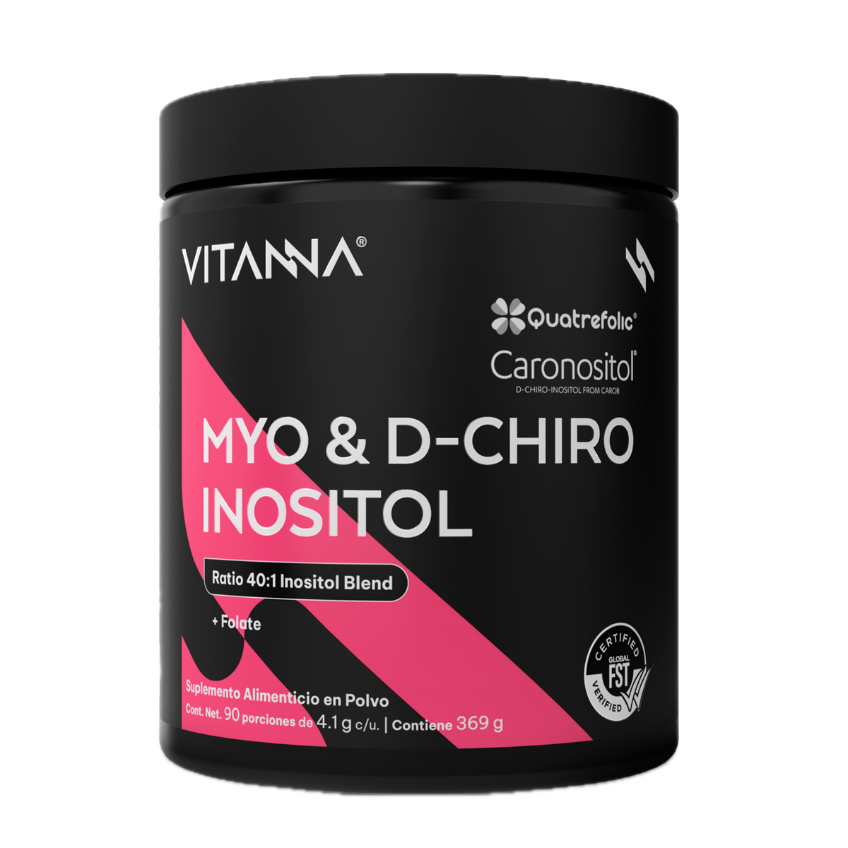 Inositol 40:1 en polvo Vitanna, frente del envase