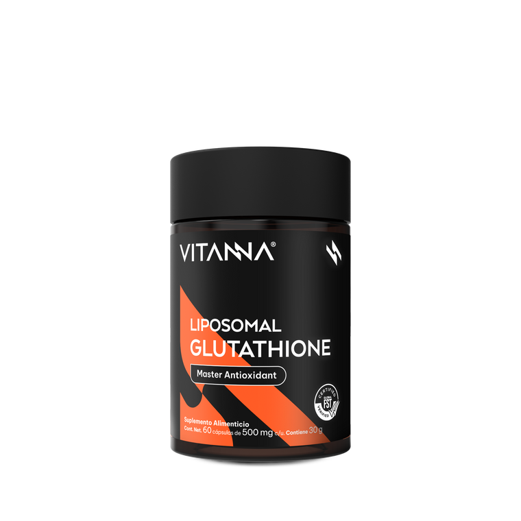 Glutatión Liposomal 500 mg | 200 mg de L-Glutatión por Cápsula | Certificado FST | Antioxidante Celular | 60 Cápsulas | 2 Meses