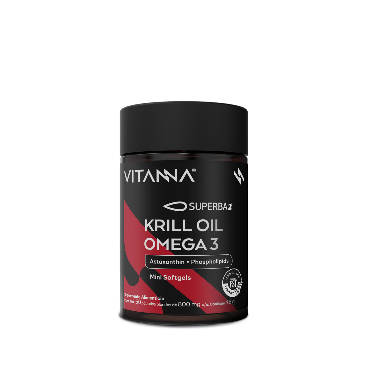 Aceite de Krill Antártico Superba2® 1600 mg | Omega 3 con Fosfolípidos y Astaxantina | 60 Softgels | 1 Mes