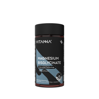 Bisglicinato de Magnesio Liposomal 500 mg | Alta Absorción | Certificado FST | Descanso y Relajación | Mineral Quelado | 90 Cápsulas | 3 Meses