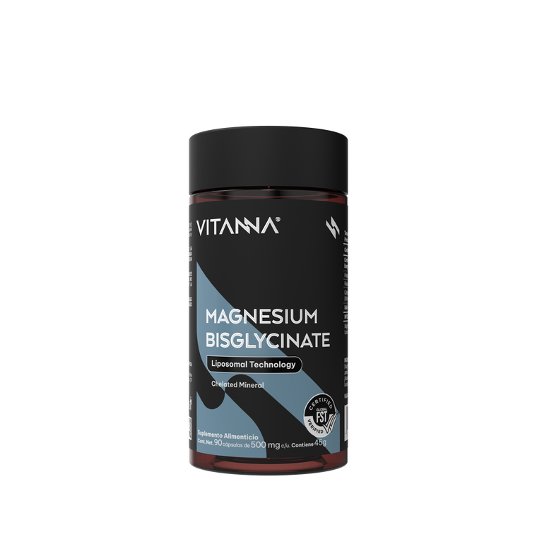 Bisglicinato de Magnesio Liposomal 500 mg | Alta Absorción | Certificado FST | Descanso y Relajación | Mineral Quelado | 90 Cápsulas | 3 Meses