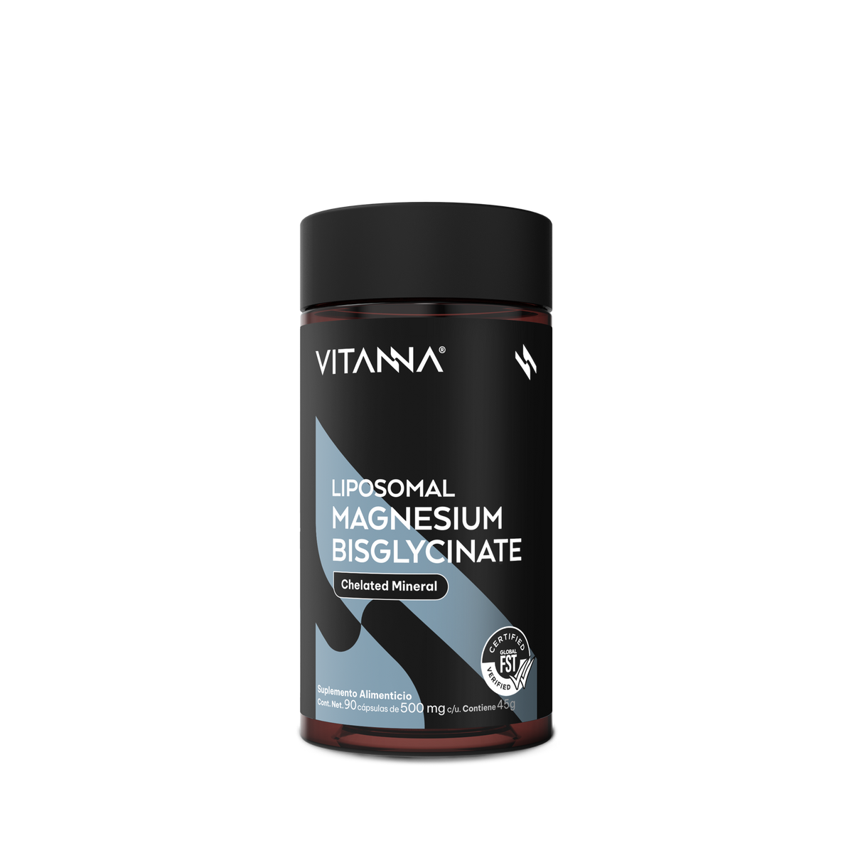 Bisglicinato de Magnesio Liposomal 500 mg | Alta Absorción | Certificado FST | Descanso y Relajación | Mineral Quelado | 90 Cápsulas | 3 Meses