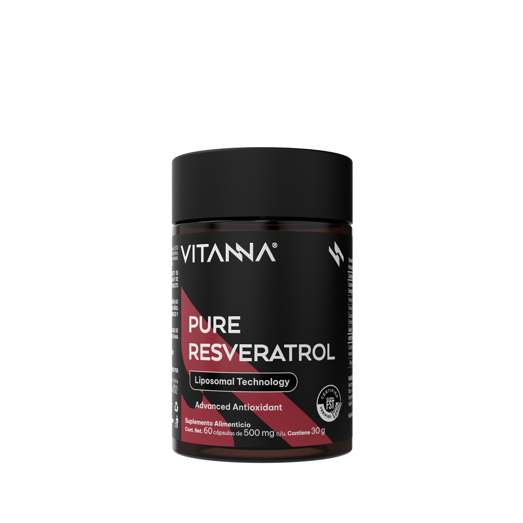 Resveratrol Liposomal con Trans-Resveratrol Antioxidante en Cápsulas