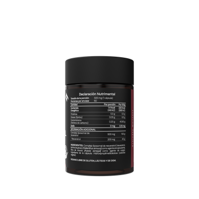 Resveratrol Liposomal con Trans-Resveratrol Antioxidante en Cápsulas