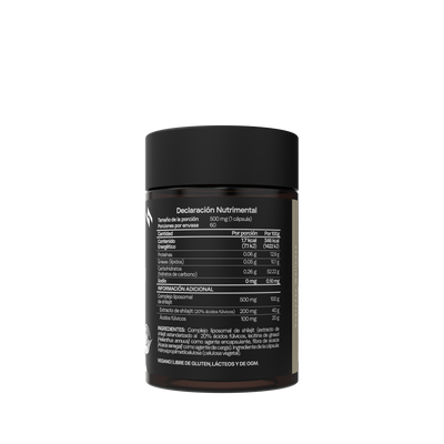 Shilajit Liposomal 500 mg | Ácido Fúlvico y Minerales Iónicos | Certificado FST | Adaptógeno Himalayo | 60 Cápsulas | 2 Meses