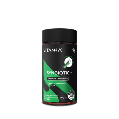 Synbiotic Plus Tecnología Duocaps® | Probióticos y Prebióticos | 2 Mil Millones de UFC | Certificado FST | Liberación Retardada | 60 Cápsulas | 2 Meses