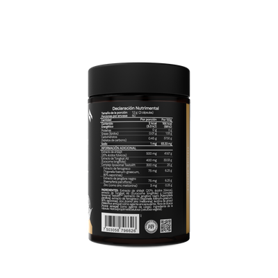 Testolift Fórmula de Energía y Vitalidad con Shilajit, Zinc | Certificado FST | 120 Cápsulas Veganas | 2 Meses
