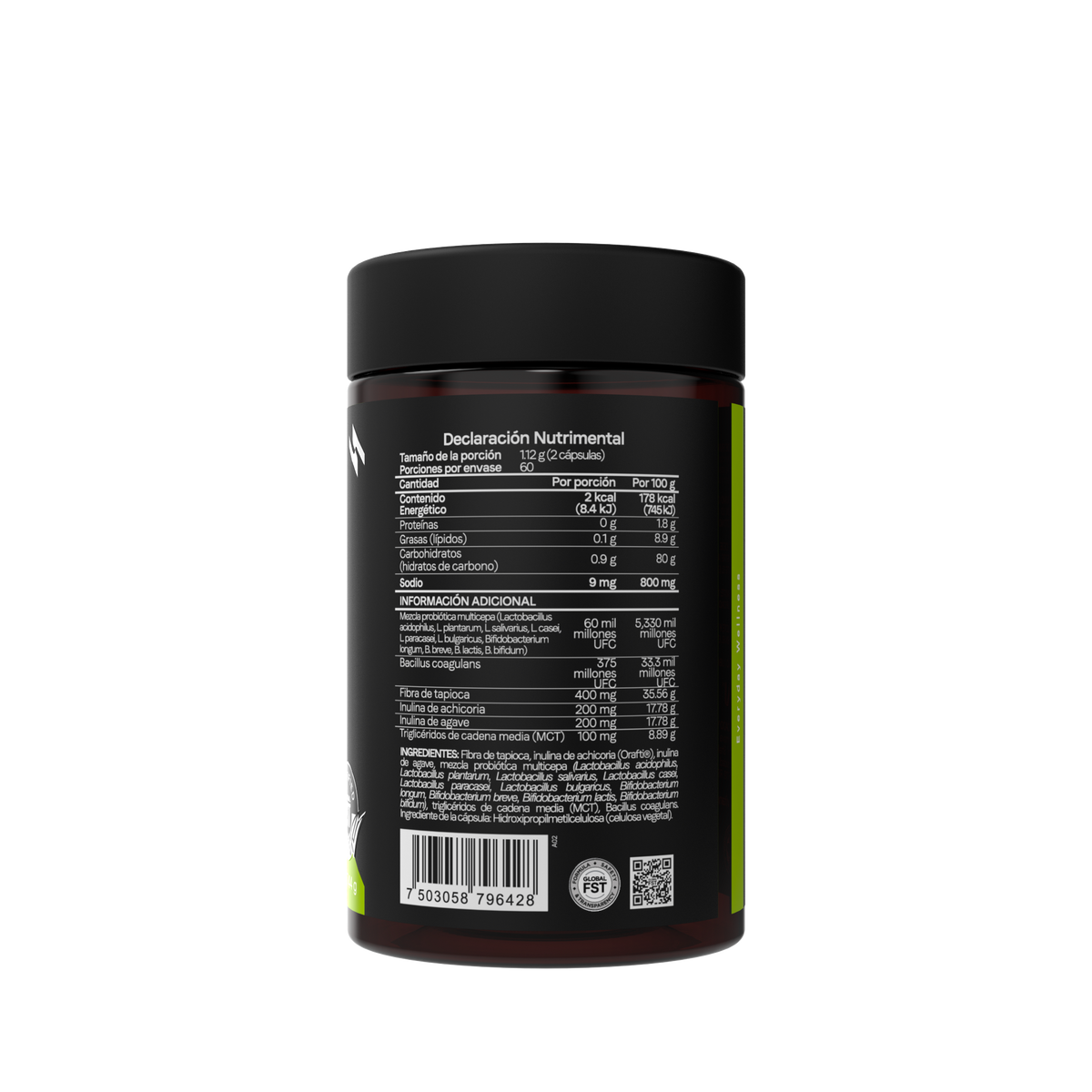 Tribiotics Probióticos, Prebióticos y Posbióticos | 60 Mil Millones de UFC | Fórmula 3 en 1 con 11 Cepas | Certificado FST | Equilibrio Intestinal | 120 Cápsulas | 2 Meses