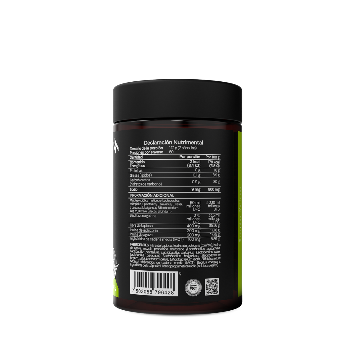 Tribiotics Probióticos, Prebióticos y Posbióticos | 60 Mil Millones de UFC | Fórmula 3 en 1 con 11 Cepas | Certificado FST | Equilibrio Intestinal | 120 Cápsulas | 2 Meses