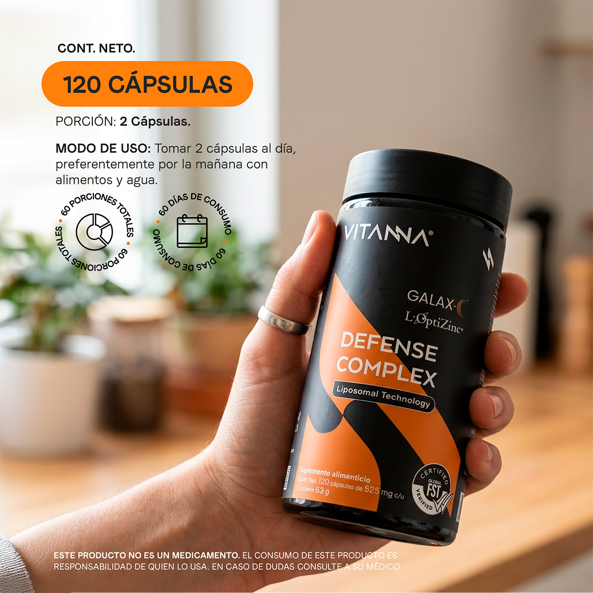 Defense Liposomal Complex | NAC con Vitamina C Liposomal y Glutatión Reducido