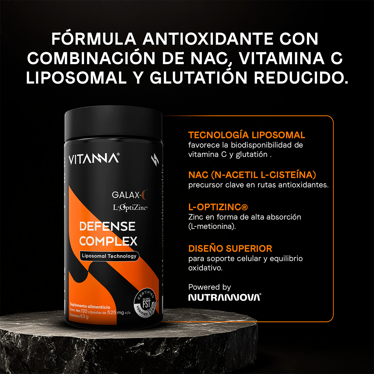 Defense Liposomal Complex | NAC con Vitamina C Liposomal y Glutatión Reducido