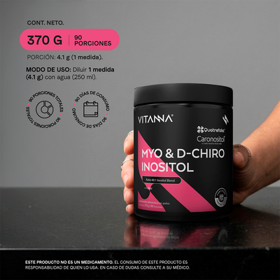 Inositol en Polvo Vitanna - Modo de uso 1 porción diaria disuelta en agua