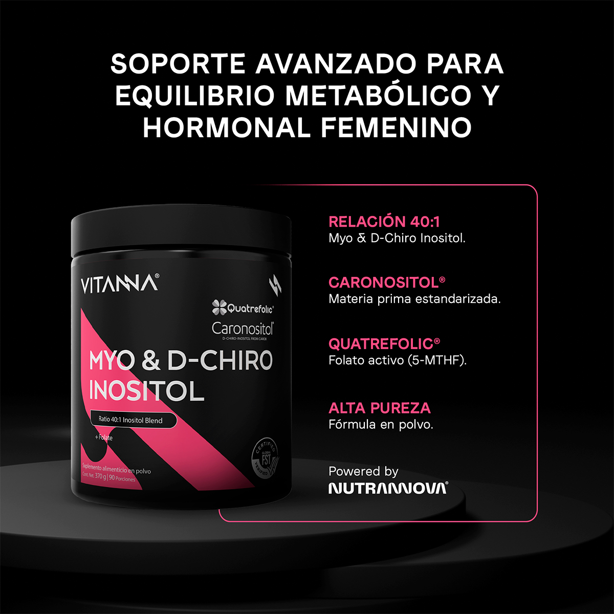 Inositol 40:1 Vitanna - Diferenciadores vs otros suplementos de inositol